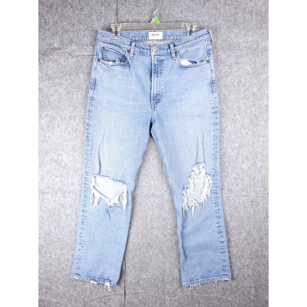 Agolde Light Blue Straight Leg Jeans